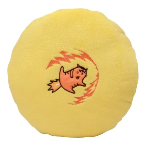 Valcan Embroidery Plush Hand Warmer Pillow Blanket (Yellow)