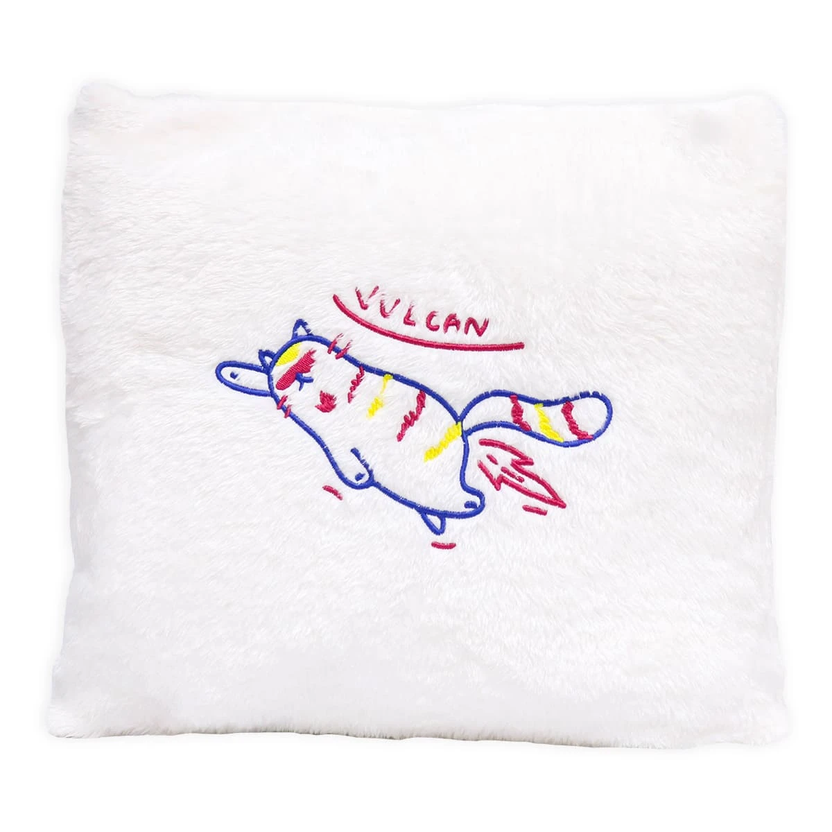 Valcan Embroidery Plush Pillow Blanket (White)