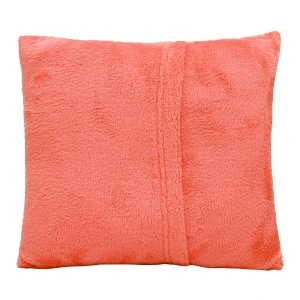 Valcan Embroidery Plush Pillow Blanket (Orange)