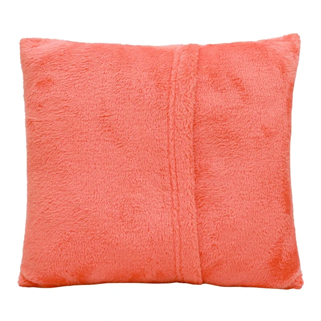Valcan Embroidery Plush Pillow Blanket (Orange)