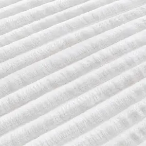 White Blanket Ready for Printing - Corduroy Blanket  | White