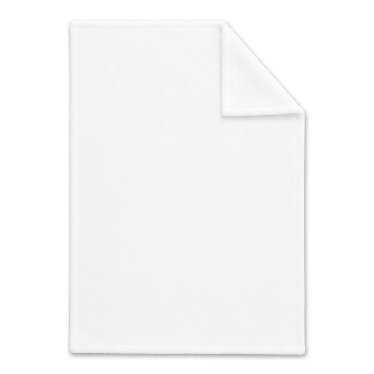 White Blanket Ready for Printing - Plush Blanket  | White