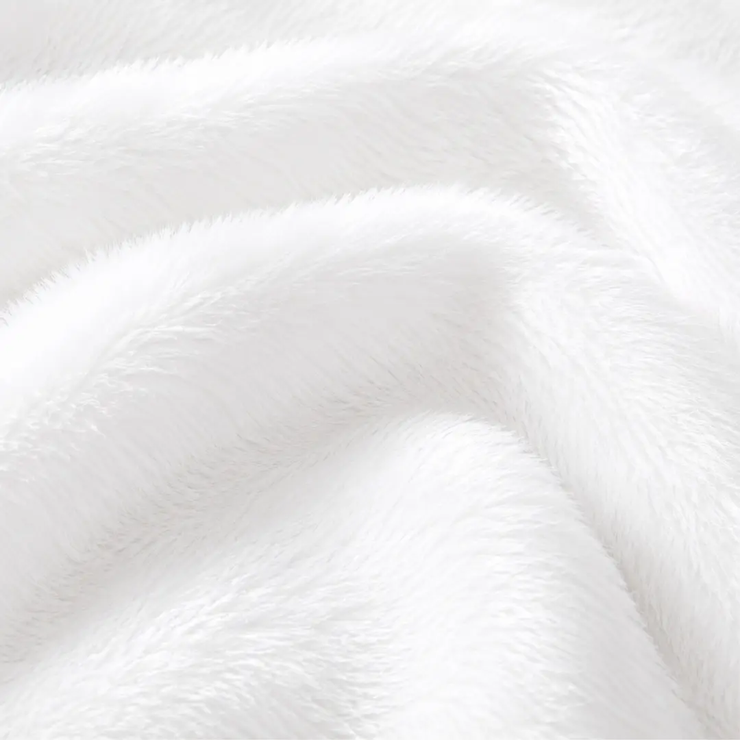 White Blanket Ready for Printing - Rabbit Faux Fur Blanket  | White