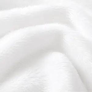 White Blanket Ready for Printing - Rabbit Faux Fur Blanket  | White