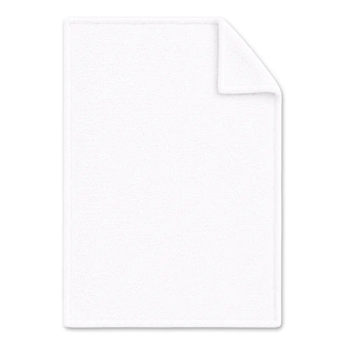 White Blanket Ready for Printing - Sherpa Blanket  | White