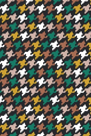 Wild and Free : Colorful Houndstooth Pattern