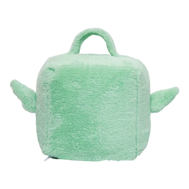 Windy 3D Embroidery Cube Shape Plush Carry-on Blanket (Green)