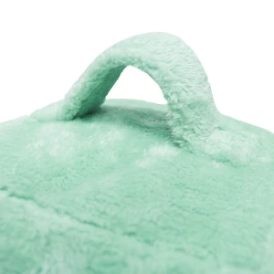 Windy 3D Embroidery Cube Shape Plush Carry-on Blanket (Green)