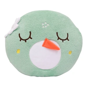 Windy 3D Embroidery Flannel Hand Warmer Pillow Blanket (Green)