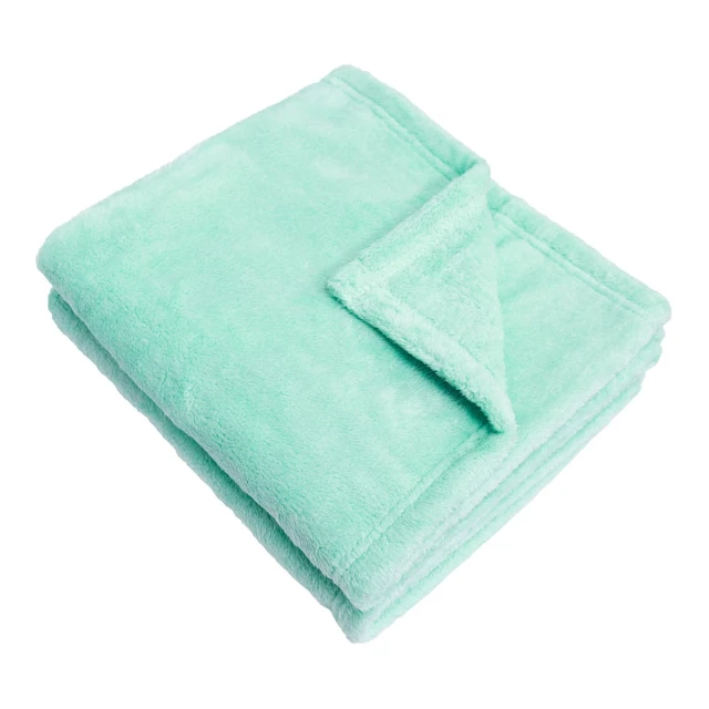 Windy Embroidery Plush Pillow Blanket (Green)